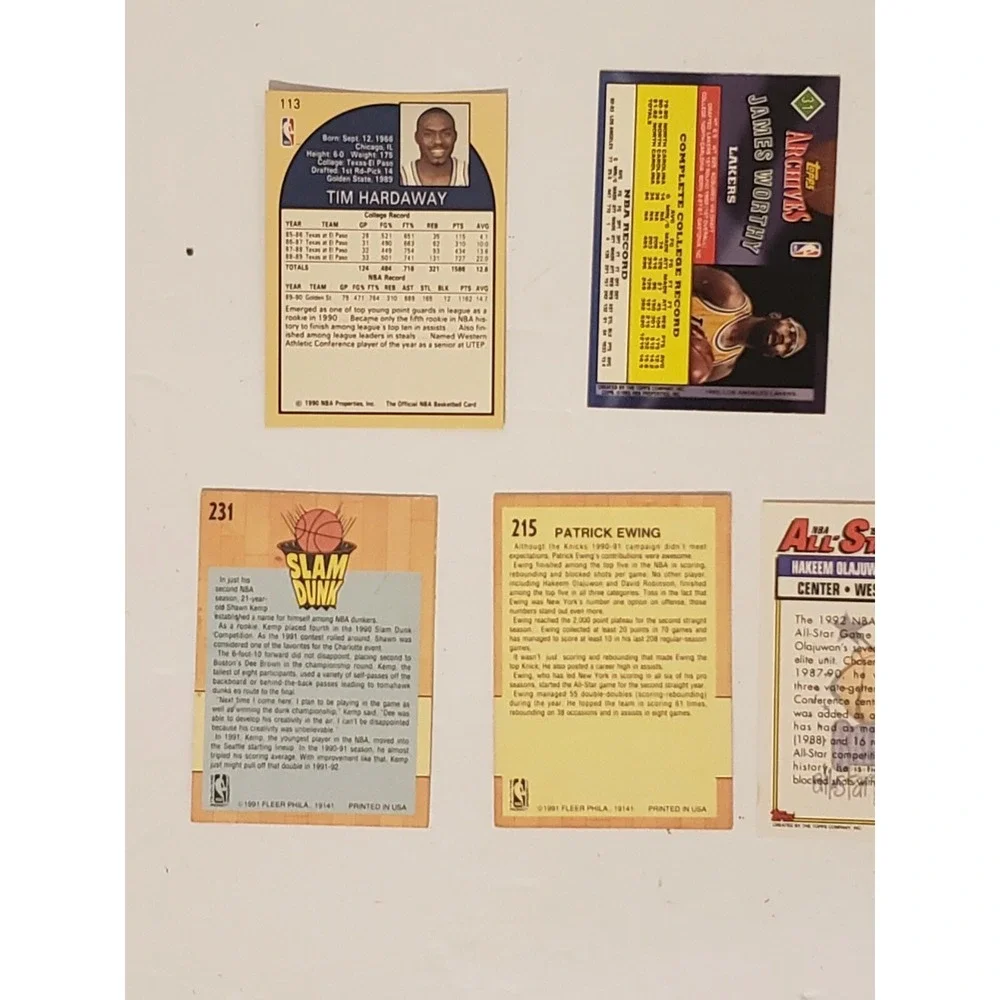 Lot‎ Of 8 Vtg NBA Basketball Cards Michael Jordan Worthy Hardaway